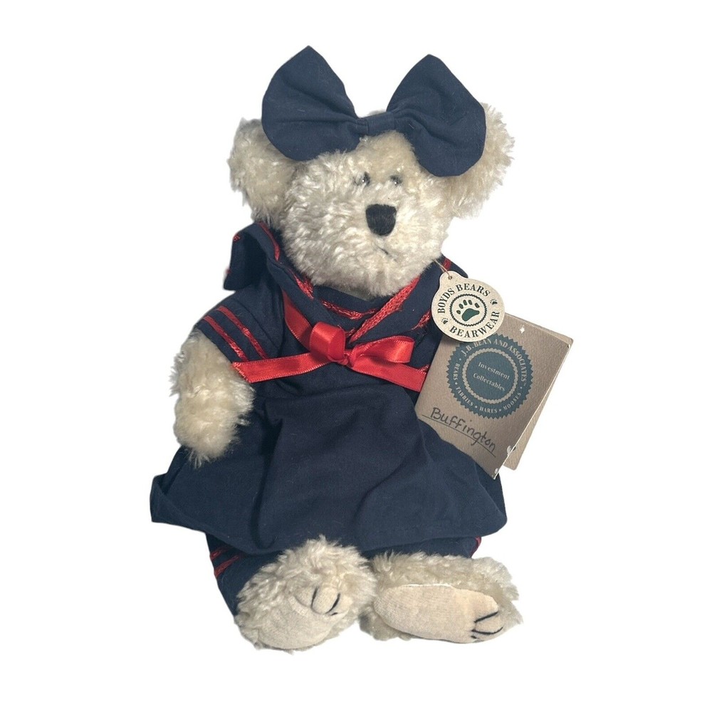 1997 Boyds Bears Investment Collection Buffington Fitzbuin Retired Red Blue